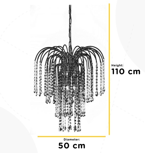 ONLI - Πολυέλαιος PIOGGIA 5xE14/6W/230V χρώμιο