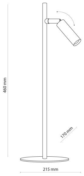 LED Eπιτραπέζια λάμπα LAGOS 1xG9/6W/230V 4000K μαύρο/χρυσαφί