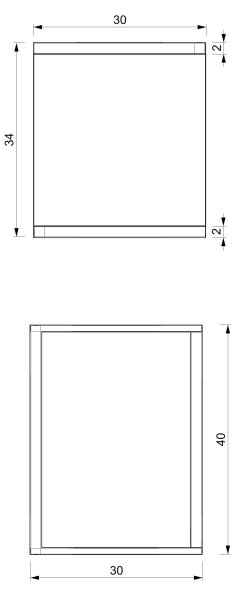 Κασπώ 40x30x34 cm λευκό