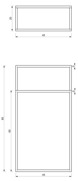 Towel holder 85x45 cm μαύρο