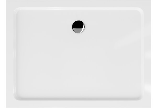 Mexen Flat ορθογώνιος δίσκος ντους slim 110 x 80 cm, λευκός, σιφόνι χρωμέ - 40108011