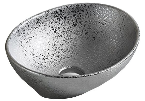 Mexen Elza νιπτήρας επιτραπέζιος 40 x 33 cm, ασημί - 21014052