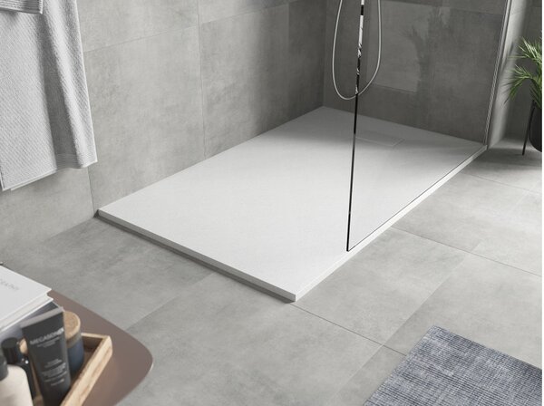 Mexen Hugo ορθογώνιος δίσκος ντους SMC 140 x 80 cm, λευκός - 42108014