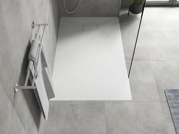 Mexen Hugo ορθογώνιος δίσκος ντους SMC 140 x 80 cm, λευκός - 42108014