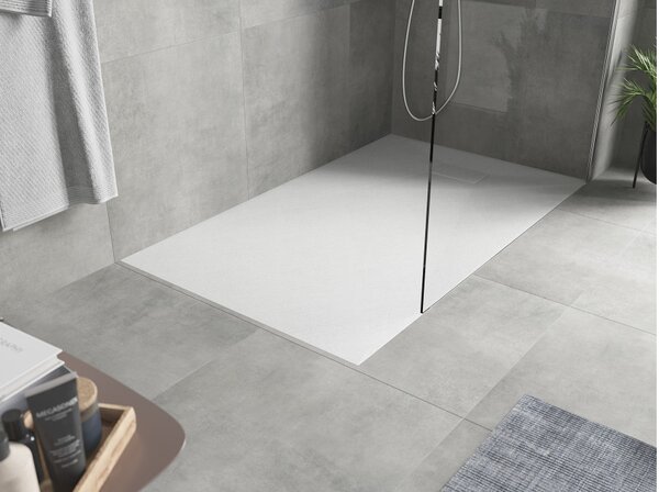 Mexen Hugo ορθογώνιος δίσκος ντους SMC 140 x 80 cm, λευκός - 42108014