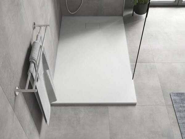 Mexen Hugo ορθογώνιος δίσκος ντους SMC 140 x 80 cm, λευκός - 42108014