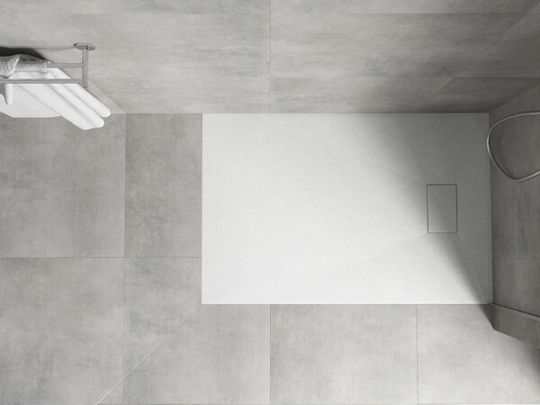 Mexen Hugo ορθογώνιος δίσκος ντους SMC 120 x 70 cm, λευκός - 42107012