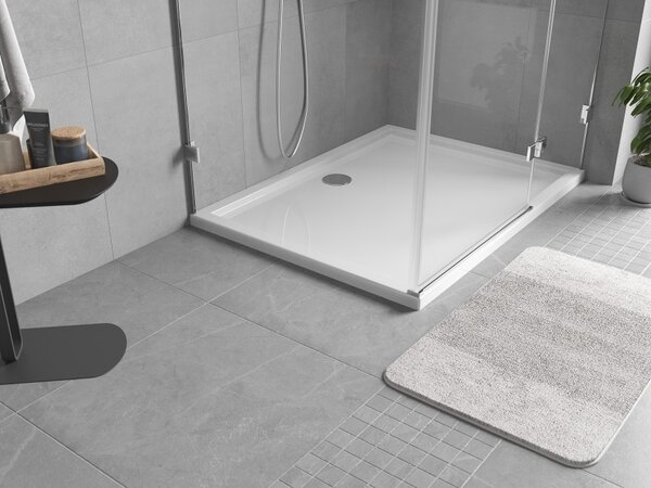 Mexen Flow ορθογώνιος δίσκος ντουζιέρας slim 100 x 75 cm, λευκή γυαλάδα - 46R107510