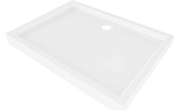 Mexen Flow+ ορθογώνιος δίσκος ντους 80 x 70 cm, λευκή γυαλιστερή - 46R107080H