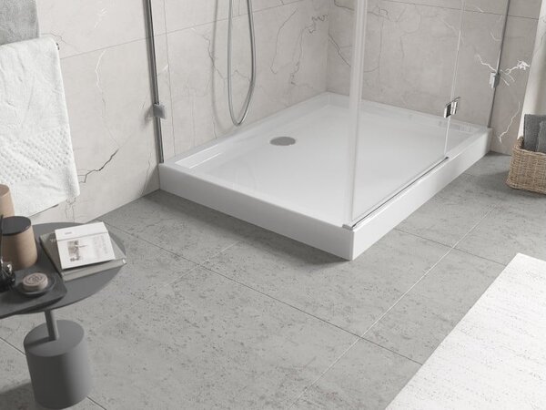 Mexen Flow+ ορθογώνιος δίσκος ντους 80 x 70 cm, λευκή γυαλιστερή - 46R107080H