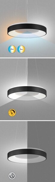 Rabalux 72001 - Led Dimmable κρεμαστό φωτιστικό οροφής CEILO LED/38W/230V μαύρο + RC