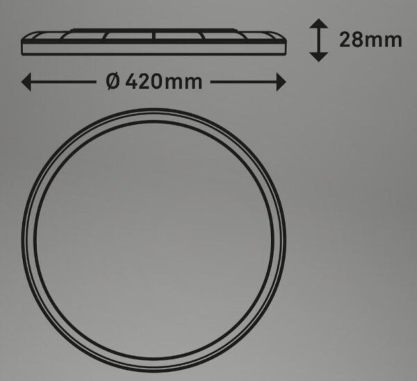 Briloner 7080-015 - LED Φωτιστικό dimming SLIM LED/22W/230V 2700-6500K + RC