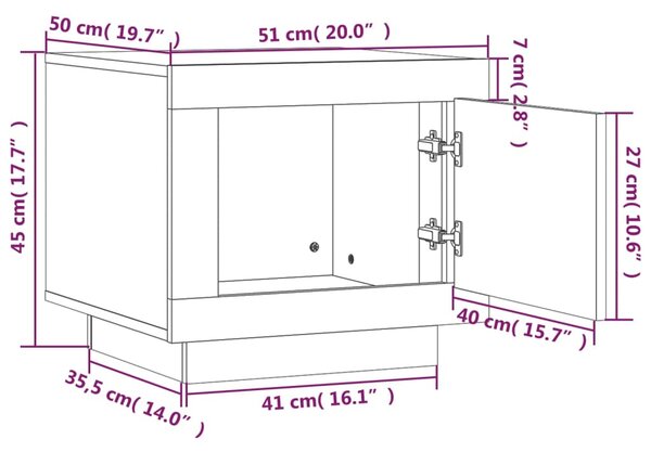 VidaXL Τραπεζάκι Σαλονιού Sonoma Δρυς 51x50x45 εκ. Επεξεργασμένο Ξύλο