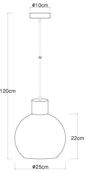 Globo 15656H - Κρεμαστό φωτιστικό οροφής MOITAS 1xE27/40W/230V