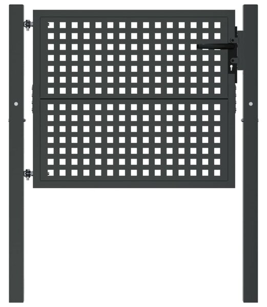 VidaXL Πύλη Κήπου Ανθρακί 105 x 125 εκ. Ατσάλινη