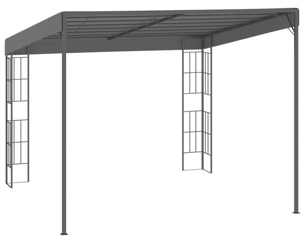 VidaXL Κιόσκι Επιτοίχιο Ανθρακί 3 x 3 μ. Υφασμάτινο