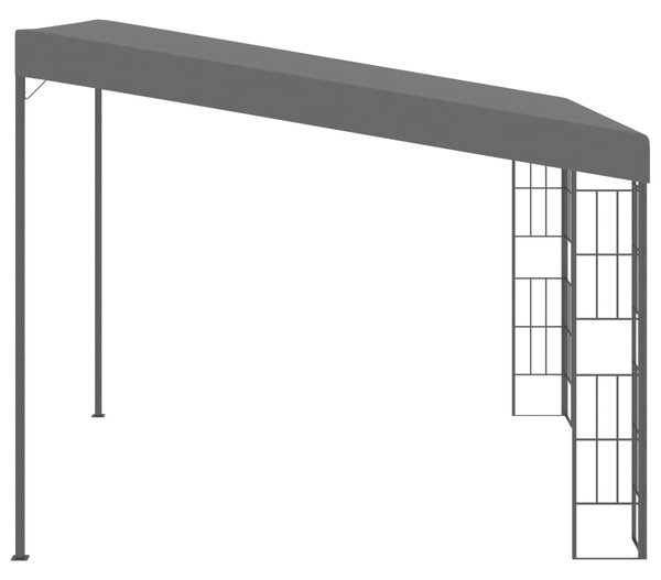 VidaXL Κιόσκι Επιτοίχιο Ανθρακί 3 x 3 μ. Υφασμάτινο