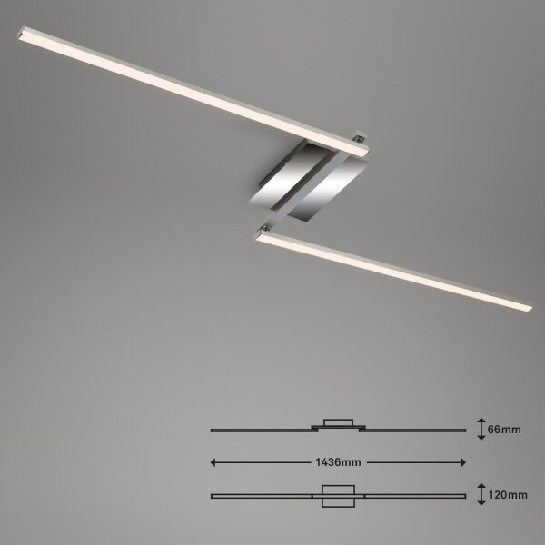 Briloner 3500-018 - LED Πλαφονιέρα οροφής STAFF 2xLED/6W/230V