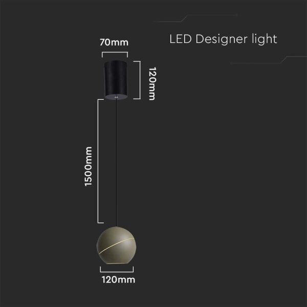 Πολύφωτο LED με συρματόσχοινο LED/8,5W/230V 3000K γκρι