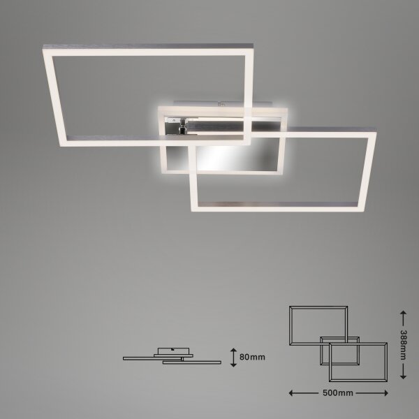 Brilo - Πλαφονιέρα οροφής LED ντιμαριζόμενη FRAME 2xLED/20W/230V 2700-6500 + RC