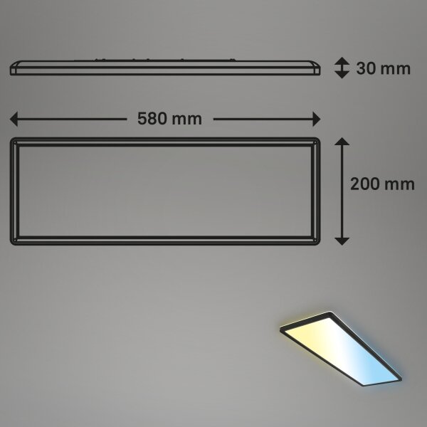 Brilo - LED Dimmable φωτιστικό οροφής SLIM LED/23W/230V + RC