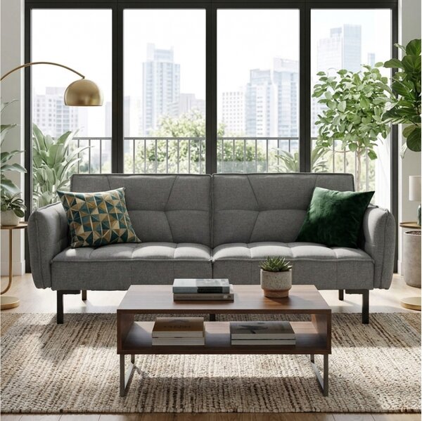 Τριθέσιος Καναπές Κρεβάτι Home Deco Factory με διαστάσεις 197x90x84cm