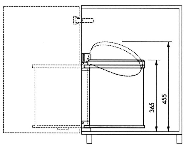 Hailo Κάδος Απορριμμάτων Ντουλαπιού Compact-Box Λευκός Μ/15 L 3555-001