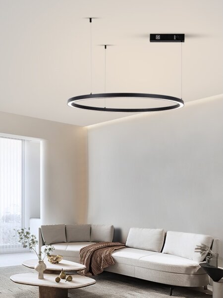 Immax NEO 07215L-Led Dimmable κρεμαστό φωτιστικό οροφής FINO 60W/230V 80cm μαύρο Tuya+RC