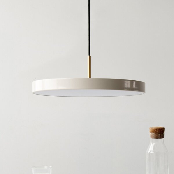 UMAGE LED κρεμαστό φωτιστικό Asteria Medium μαργαριτάρι/ορείχαλκος Ø 43 cm, ρυθμιζόμενος, Μπεζ, Σαλόνι / τραπεζαρία, Μέταλλο, σχεδιασμός