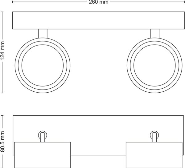 Philips - LED Σποτ BRACIA 2xLED/5,5W/230V λευκό