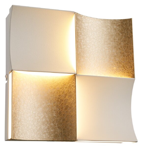 Απλίκα Τοίχου LED 3 CCT Aca Chessy CNW21GWCCT Sand White/Gold