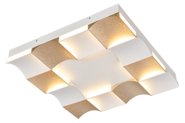 Φωτιστικό Πλαφονιέρα LED 3 CCT Aca Chessy CNC63GWCCT Sand White/Gold