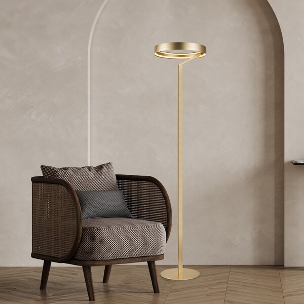 Φωτιστικό Δαπέδου LED Aca Dimmable Rollie CNF43GDIM Gold