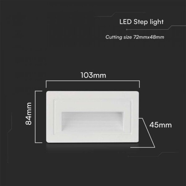 Φωτισμός σκάλας εξωτερικού χώρου LED LED/3W/230V 3000K IP65 λευκό