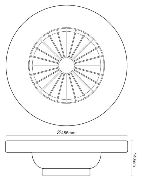 Φωτιστικό οροφής LED με ανεμιστήρα OPAL LED/48W/230V + τηλεχειριστήριο