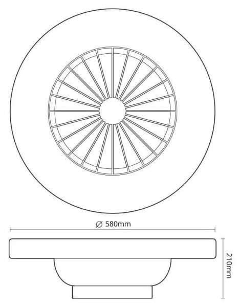 Φωτιστικό οροφής LED με ανεμιστήρα OPAL LED/72W/230V + τηλεχειριστήριο