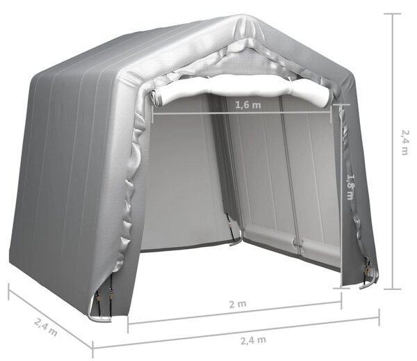 VidaXL Τέντα Αποθήκευσης Γκρι 240 x 240 εκ. από Ατσάλι