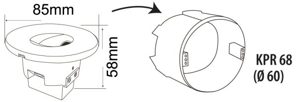 Φωτισμός σκάλας εξωτερικού χώρου LED DECENTLY LED/1,5W/230V IP44 μαύρο