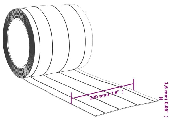 VidaXL Λωριδοκουρτίνα Διαφανής 10 μ. 200 χιλ.x1,6 χιλ. από PVC