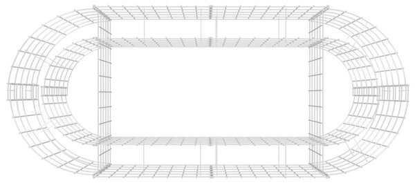 VidaXL Συρματοκιβώτιο-Γλάστρα Υπερυψωμένη 120x50x50 εκ. Γαλβαν. Ατσάλι