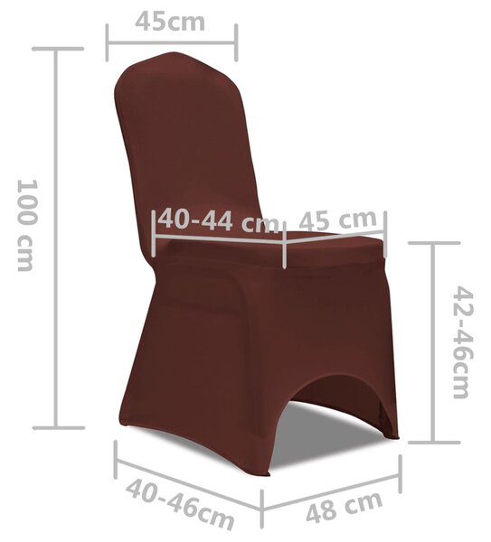VidaXL Καλύμματα Καρέκλας Ελαστικά 6 τεμ. Καφέ