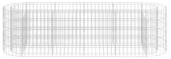 VidaXL Συρματοκιβώτιο-Γλάστρα Υπερυψωμένη 190x50x50 εκ. Γαλβαν. Ατσάλι