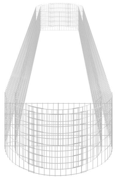VidaXL Συρματοκιβώτιο-Γλάστρα Υπερυψωμένη 600x100x50 εκ Γαλβαν. Ατσάλι