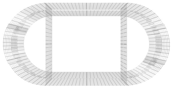 VidaXL Συρματοκιβώτιο-Γλάστρα Υπερυψωμένη 200x100x100 εκ Γαλβ. Ατσάλι