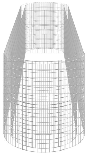 VidaXL Συρματοκιβώτιο-Γλάστρα Υπερυψωμένη 500x100x100 εκ Γαλβ. Ατσάλι