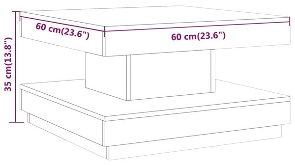 VidaXL Τραπεζάκι Σαλονιού Γκρι 60 x 60 x 35 εκ. από MDF