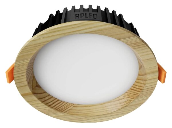 APLED - Φωτιστικό LED RONDO WOODLINE LED/6W/230V 4000K διάμετρος 15 cm πεύκο μασίφ ξύλο