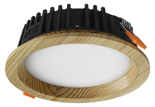 APLED - Φωτιστικό LED RONDO WOODLINE LED/6W/230V 4000K διάμετρος 15 cm πεύκο μασίφ ξύλο