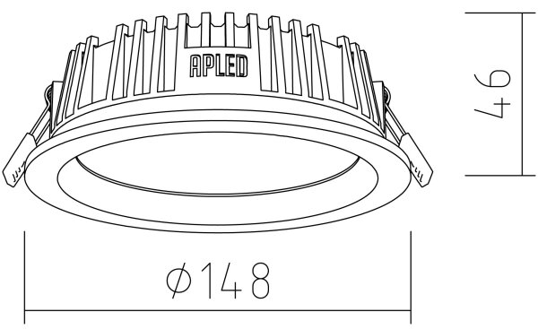 APLED - Φωτιστικό LED RONDO WOODLINE LED/6W/230V 4000K διάμετρος 15 cm πεύκο μασίφ ξύλο