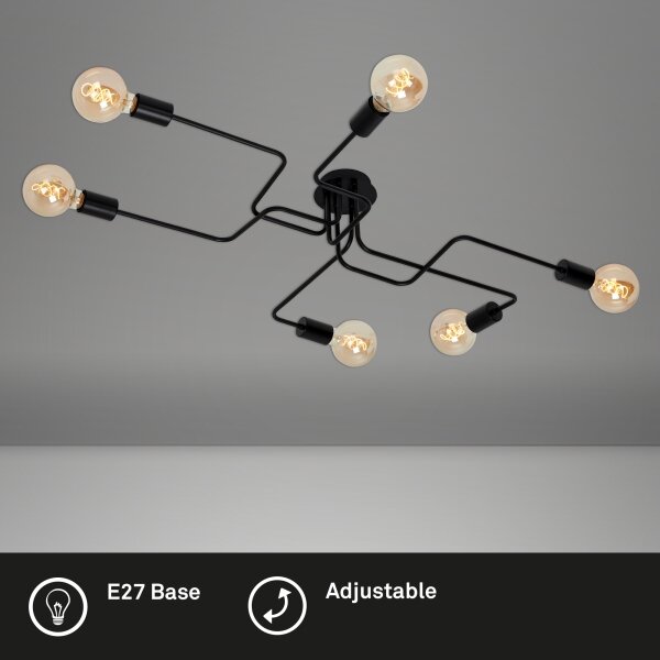 Briloner 2887-065 - Πλαφονιέρα οροφής FARETTO 6xE27/60W/230V